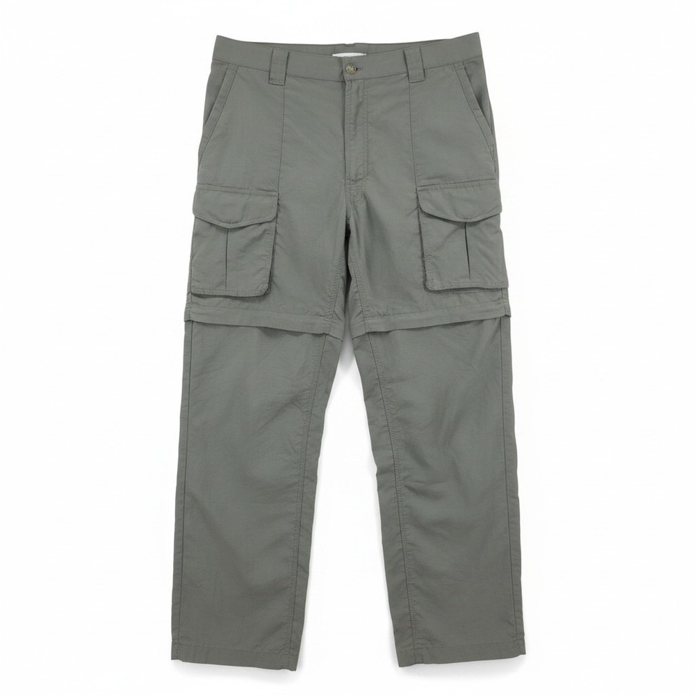 Columbia PFG Convertible Cargo Fishing Hiking Outdoors Zip Off Nylon Green Pants